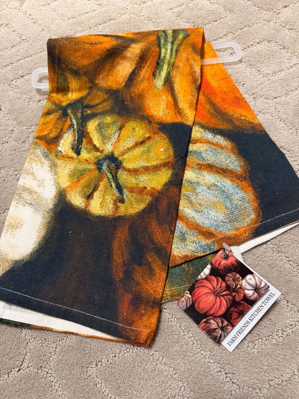 Farm Friends Pumpkin Harvest Fall Kitchen Towel